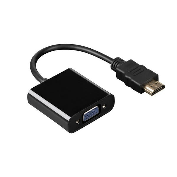 Noir Câble de convertisseur HDMI/VGA plaqué Or Durable avec Sortie Audio pour Adaptateur de Tablette PC Portable Haute résolution 