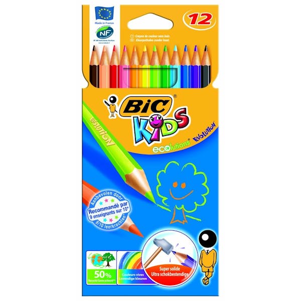 Bic 12 crayons de couleur Evolution