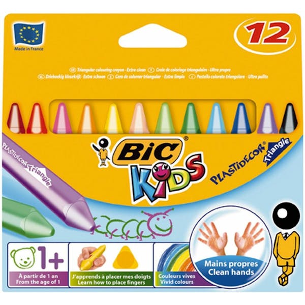 Bic 12 plastidécors triangle kids