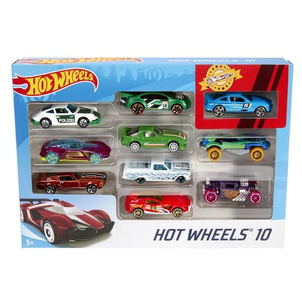 Hot Wheels 10 Car Giftpack +5J (1 van assortiment)