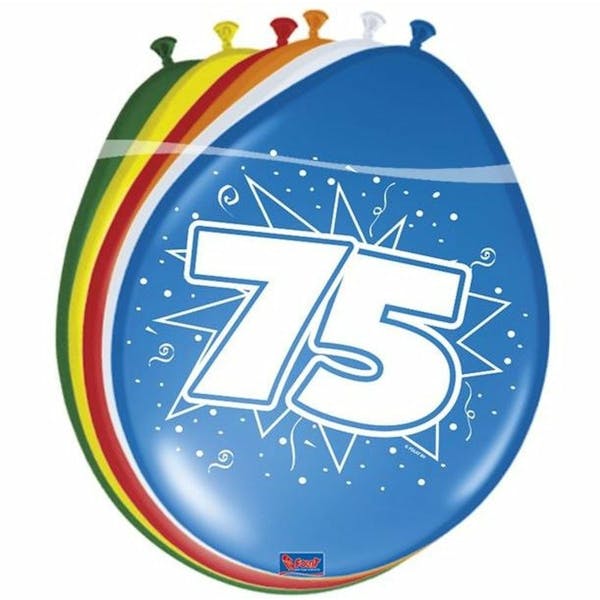 Ballon Verjaardag 75 jaar cm (8