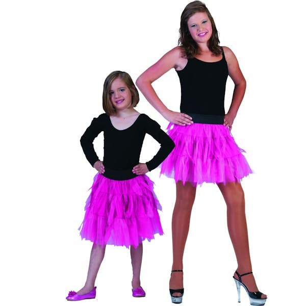 Disco Rok Fluo Pink Tulle