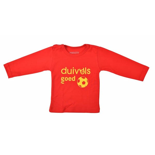 T-Shirt Lm 50/56 Duivels Goed Wooden Button
