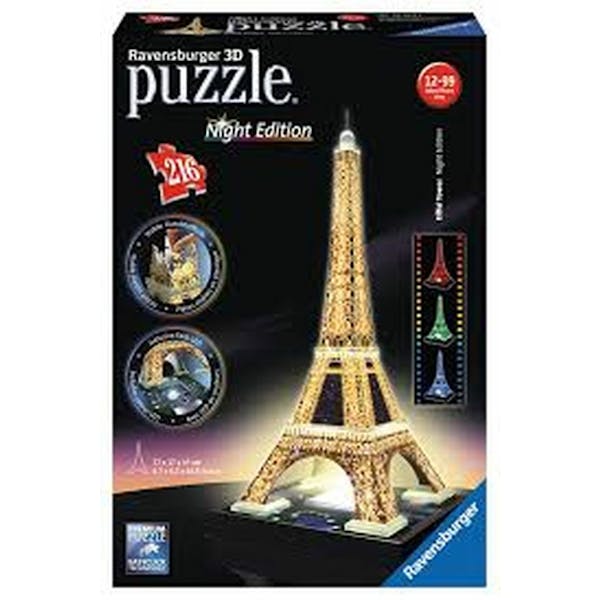 Ravensburger 3D Puzzel Eiffeltoren Nacht-Editie - 216 Stuks