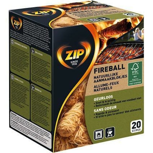 Aanmaakblokjes Zip Fireball 20 St