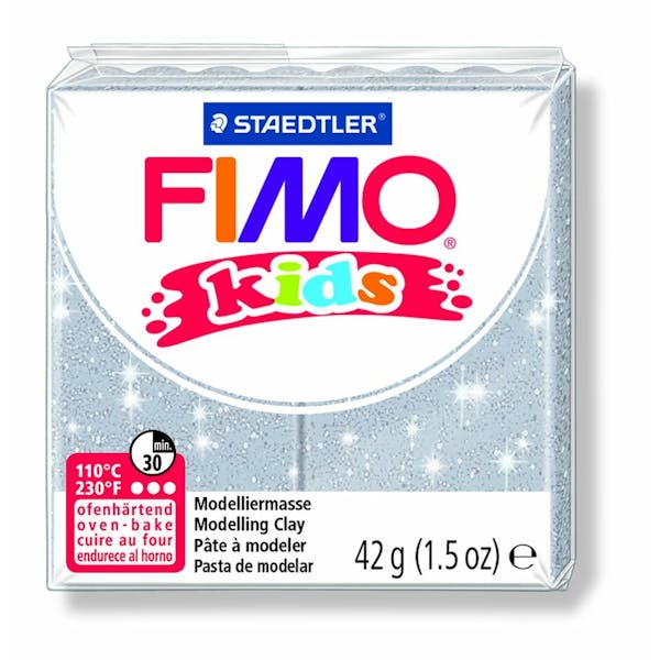 Fimo Kids Boetseerklei Glitter - Zilver
