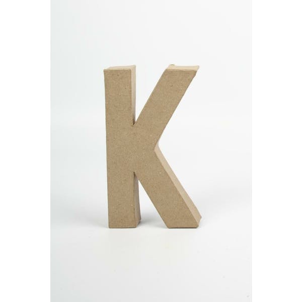 Letter K Papier-Mache 20,5Cm