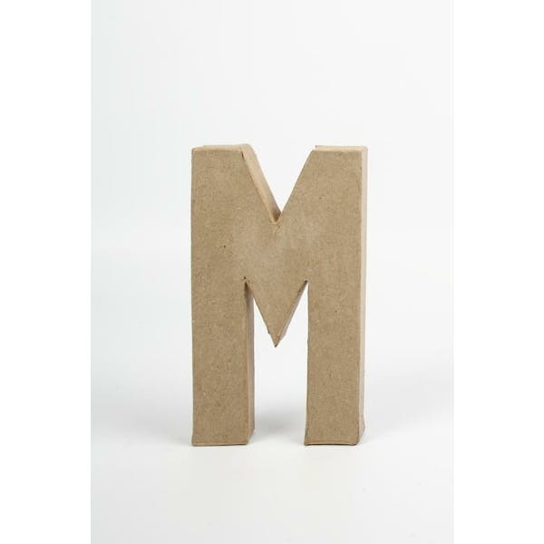 Letter M Papier-Mache 20,5Cm