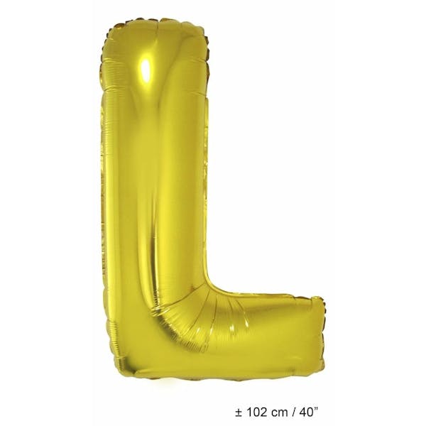 Helium Ballon Letter L - Goud - 102 Cm