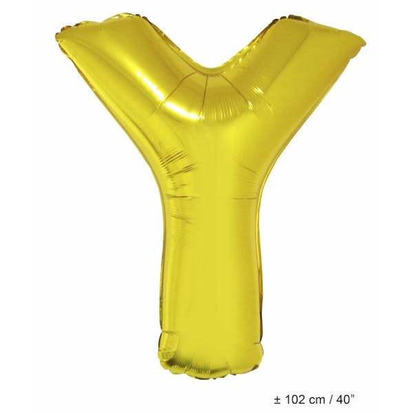 Helium Ballon Letter Y – Goud - 102 Cm