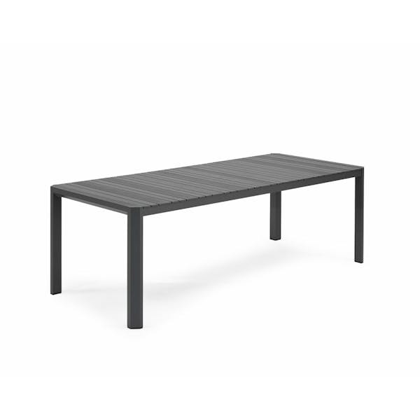 Tafel aluminium rechthoekig zwart 161 cm