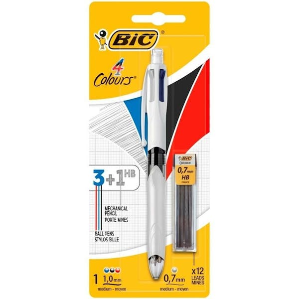BIC 4 Colours 3 + 1Hb + Refill