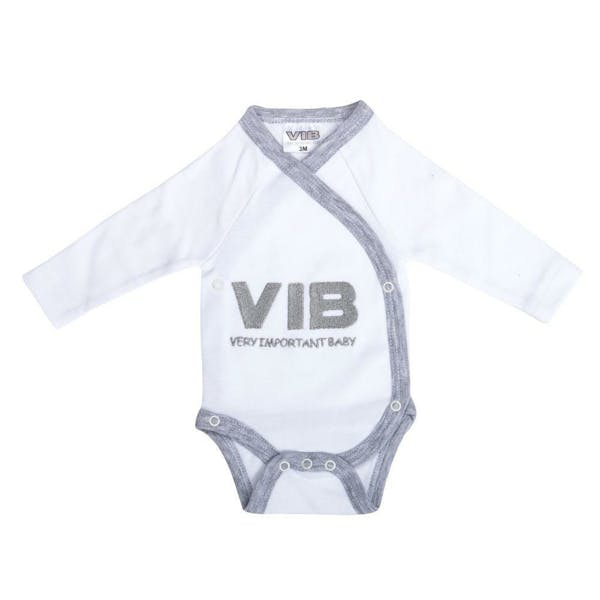 Romper Vib Very Important Baby Grijs 0-3M