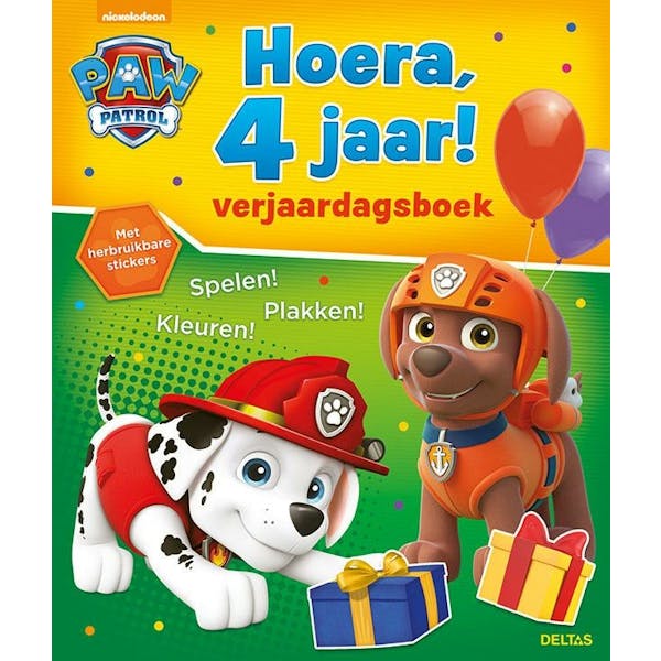 PAW Patrol Hoera, 4 Jaar! Verjaardagsboek