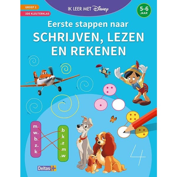 Disney Ik Leer Met - Eerste Stappen Naar Schrijven, Lezen En Rekenen (5-6 J.)