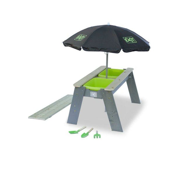 Table d'activités Exit avec parasol et outils de jardin