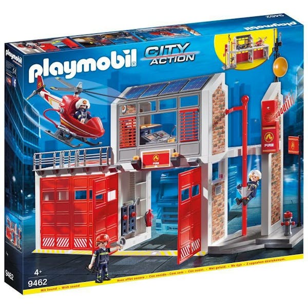 Playmobil 9462 City Action Grote Brandweerkazerne Met Helikopter