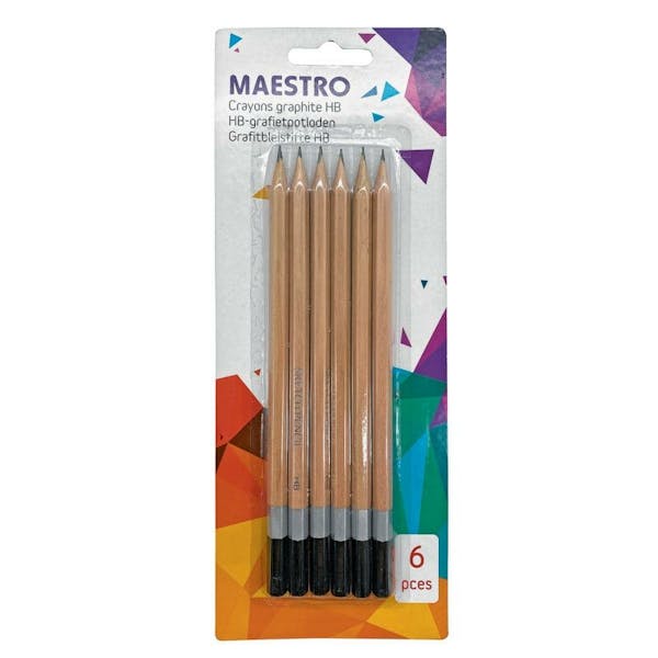 Maestro 6 crayons noirs HB