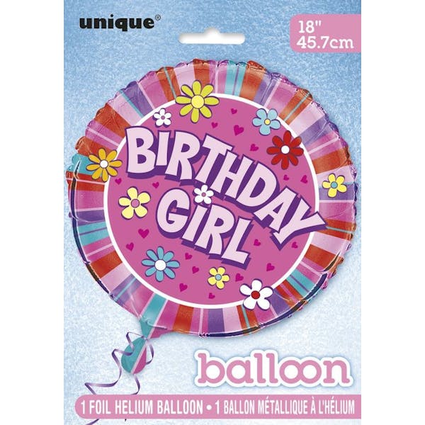 Folieballon "Birthday Girl" 45Cm