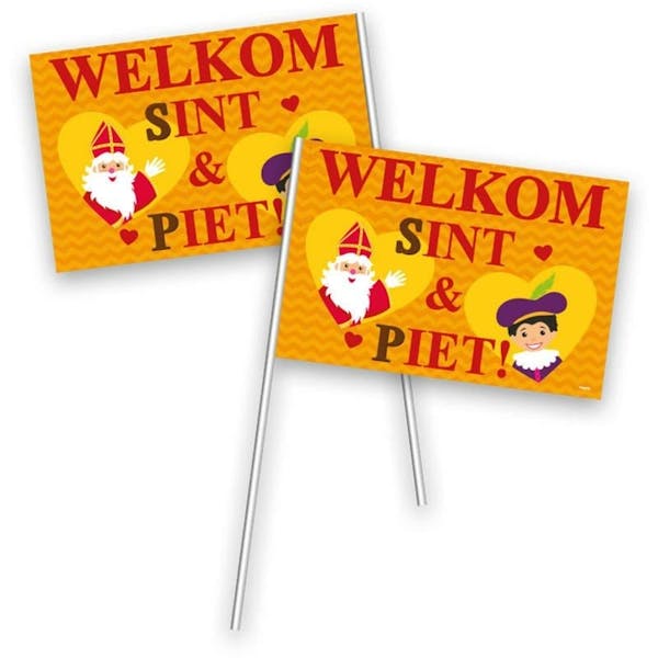 Handvlag "Welkom Sint En Piet"