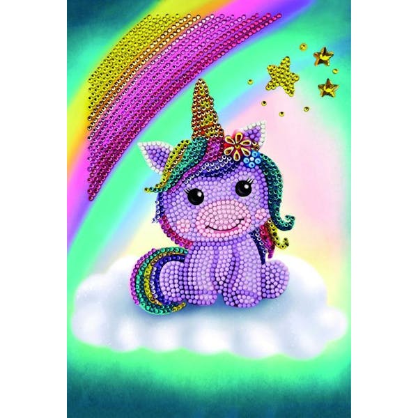 Unicorn Smile, Crystal Art Notebook 17,5 x 26 cm