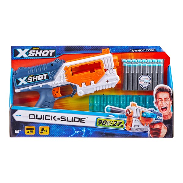 X-Shot Quick Slide Blaster met 16 pijltjes