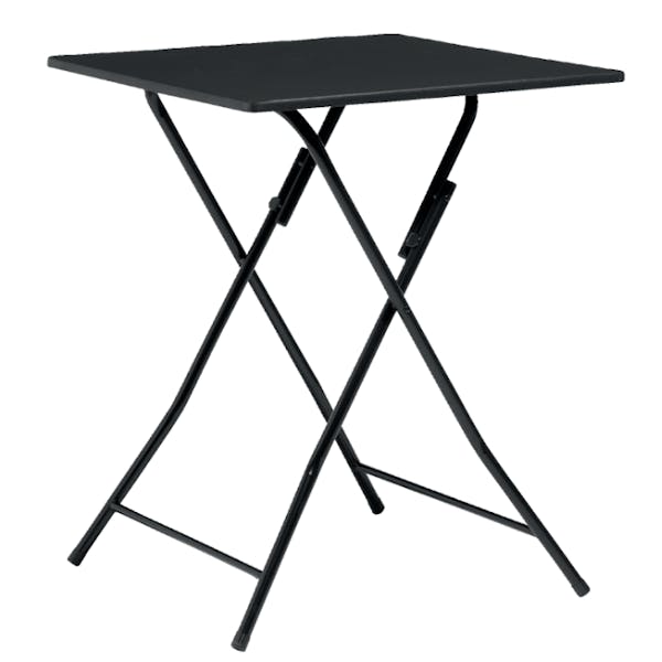 Table pratique noire mat pliante 60X60