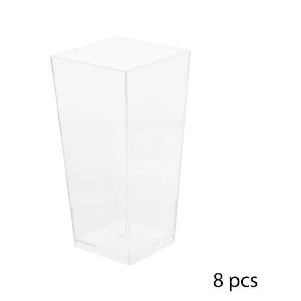 Set 8 Vierkante Glazen 8,5 cl